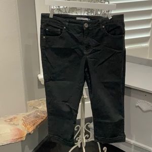 WOMANS BANDOLINOBLU BLACK DENIM KNICKERS. MANDIE STYLE